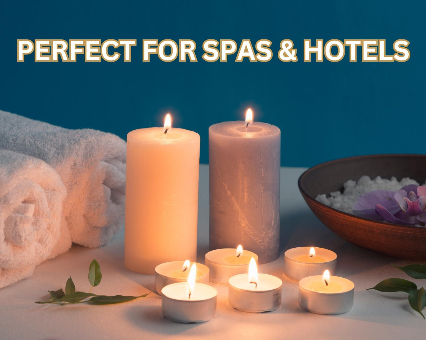 4 Hour Tealights - 50 Unscented White Candles