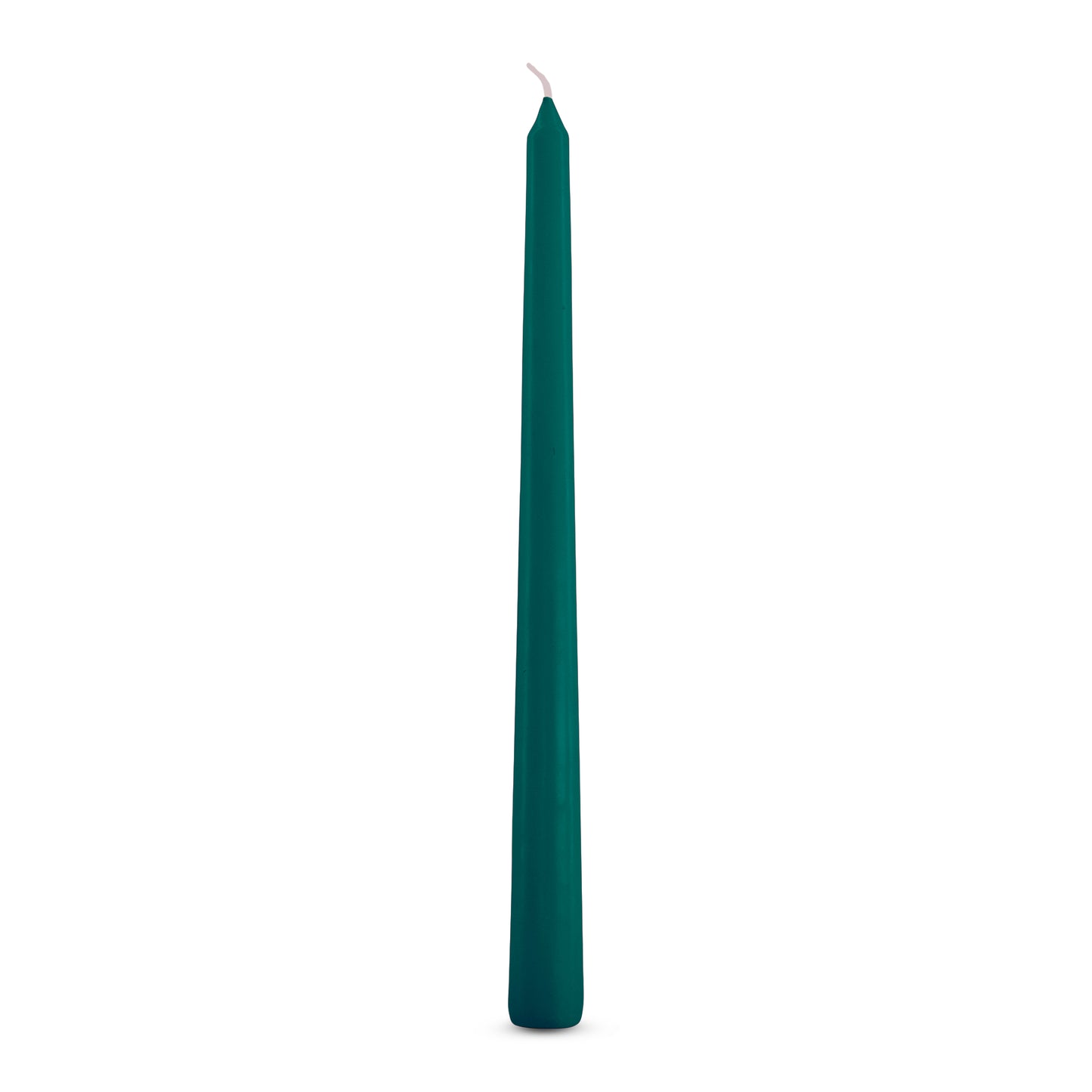 Pack of 10 Tall Dinner Candles, Dripless, 7 Hour Burn Time - Royal Green