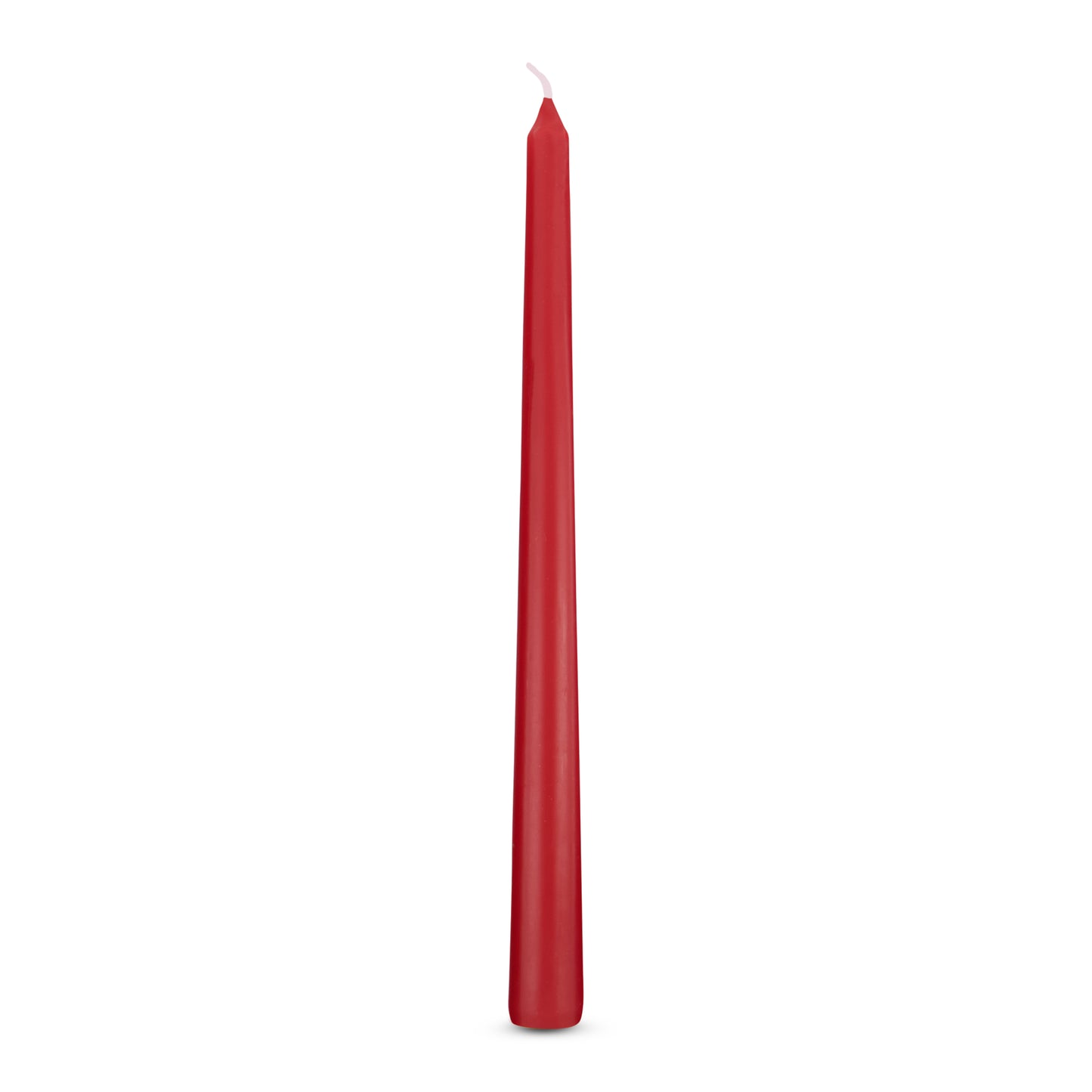 Pack of 10 Tall Dinner Candles, Dripless, 7 Hour Burn Time - Wine Red