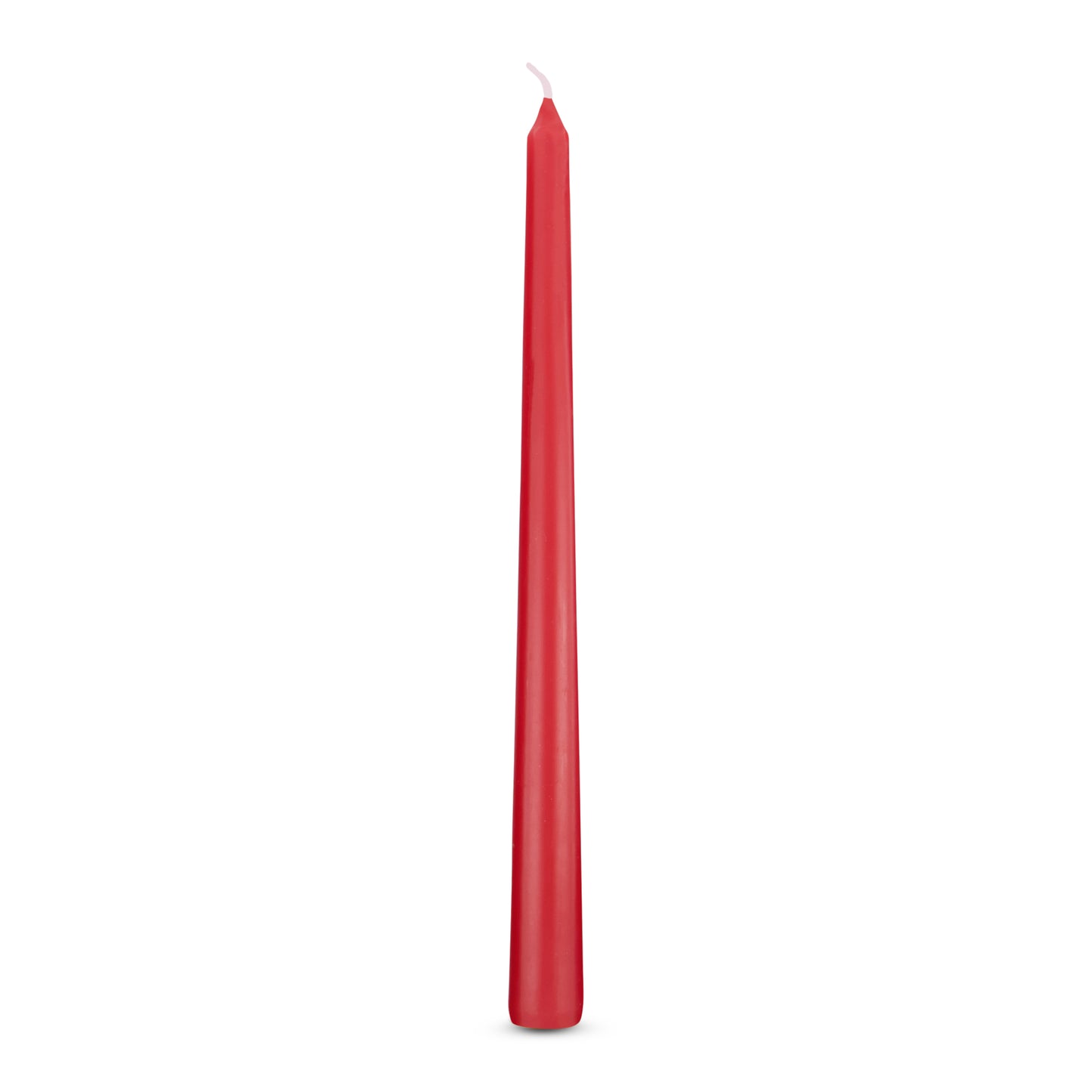Pack of 10 Tall Dinner Candles, Dripless, 7 Hour Burn Time - Red