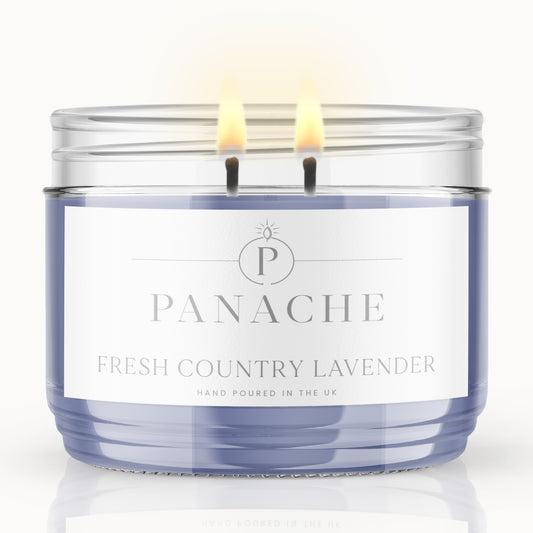 Fresh Country Lavender Double Wicked Scented Candle