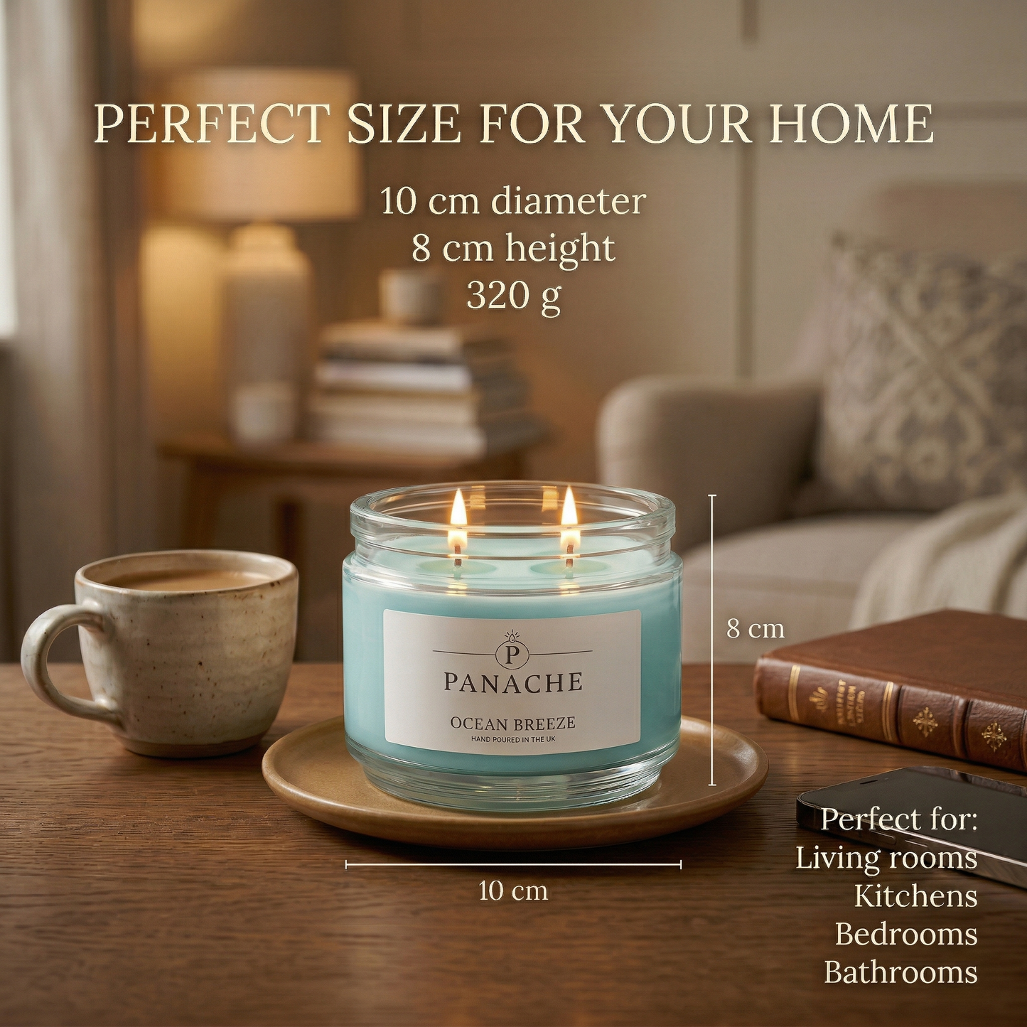 Ocean Breeze Double Wicked Scented Candle