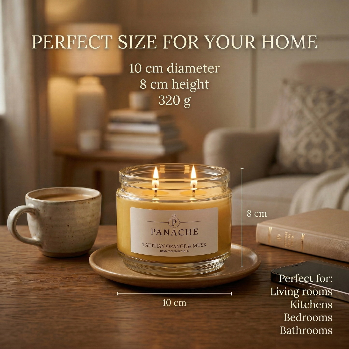 Tahitian Orange & Musk Double Wicked Scented Candle