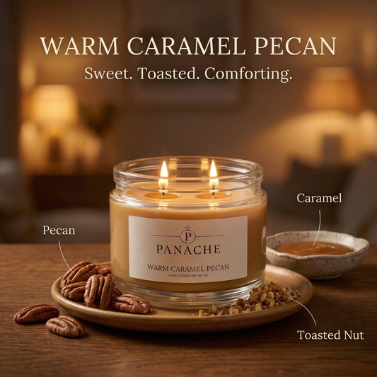 Warm Caramel Pecan Double Wicked Scented Candle