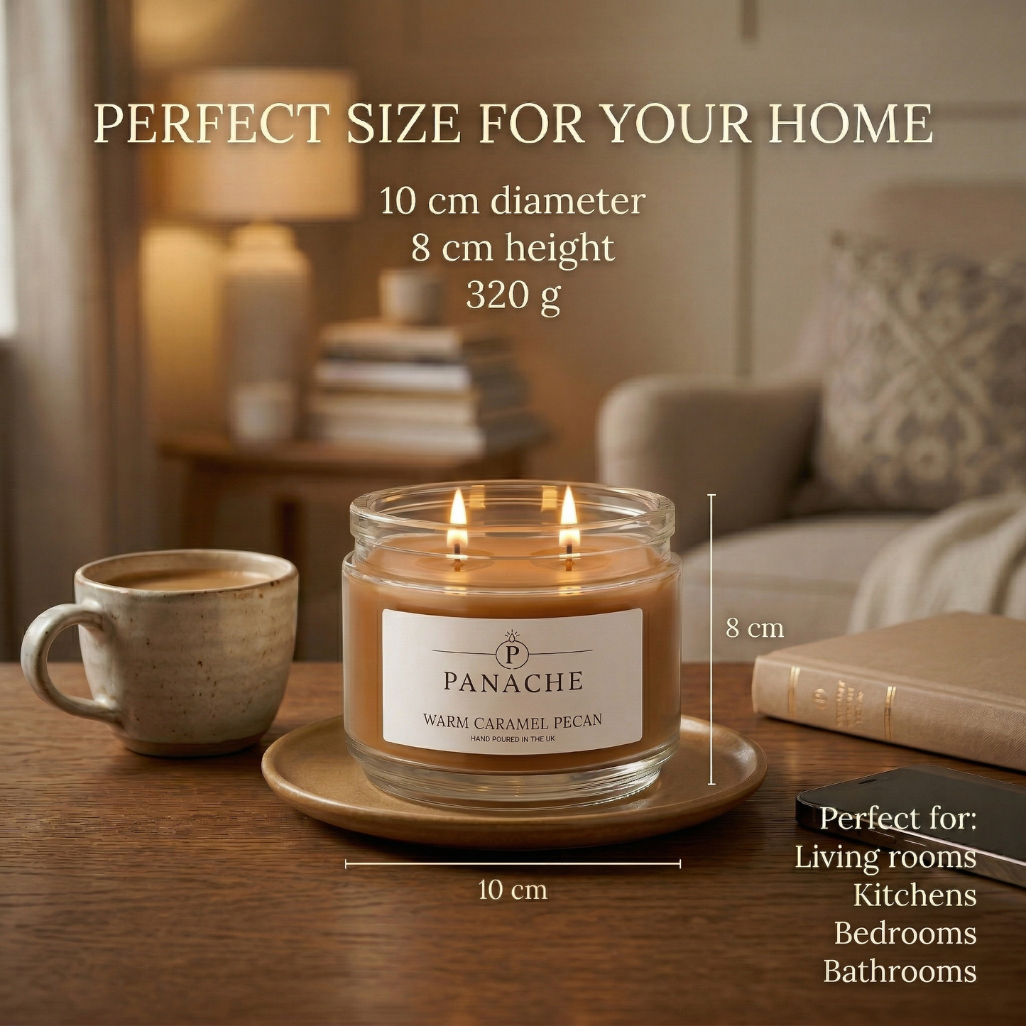 Warm Caramel Pecan Double Wicked Scented Candle