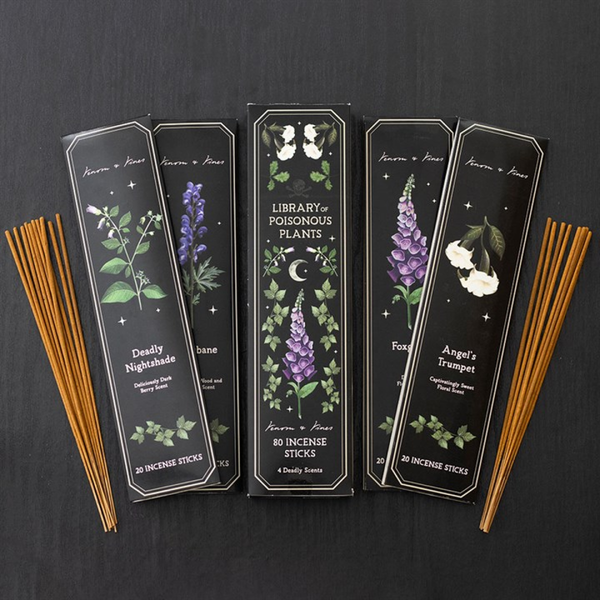 Set of 4 Poisonous Plants Incense Stick Packs
