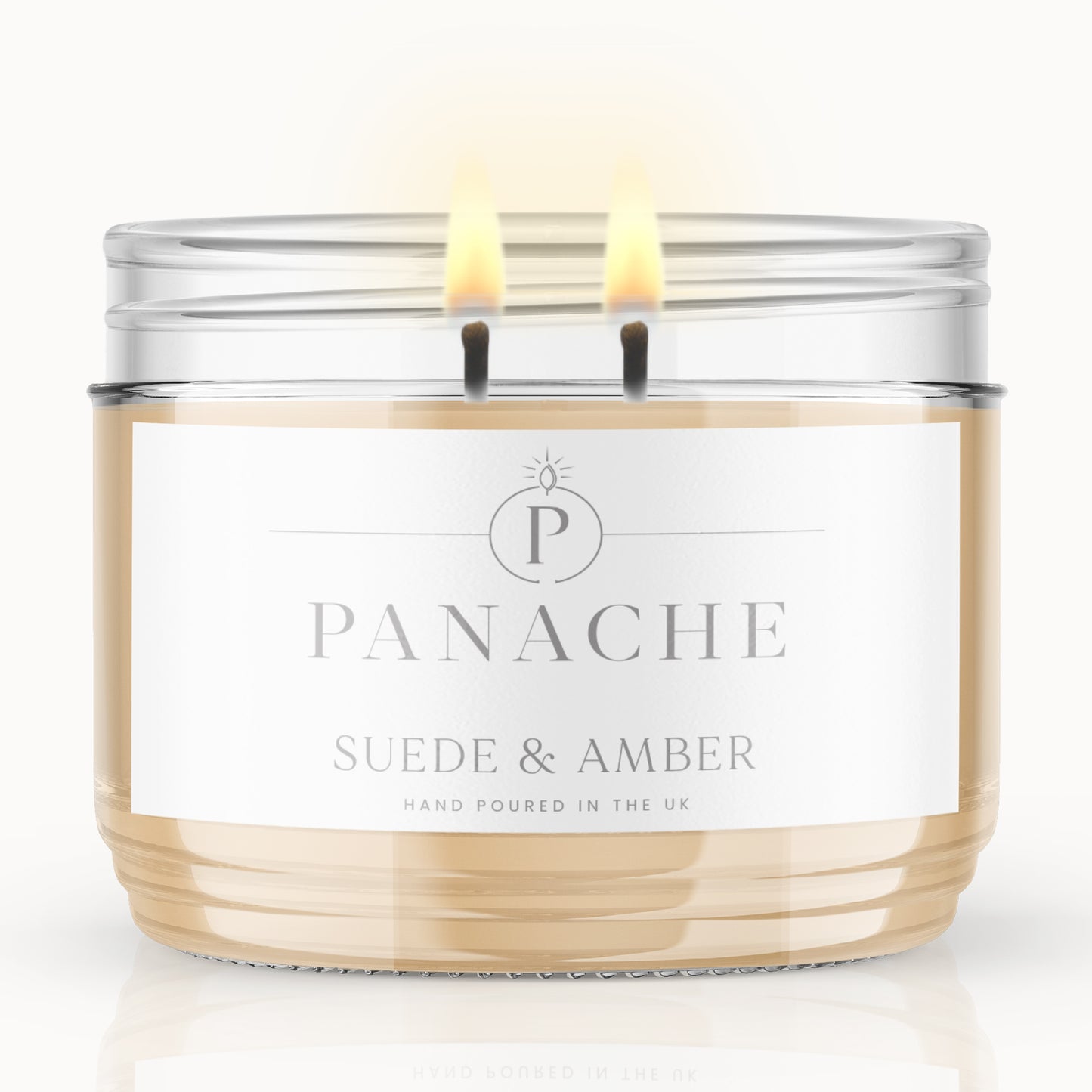 Suede & Amber Double Wicked Scented Candle