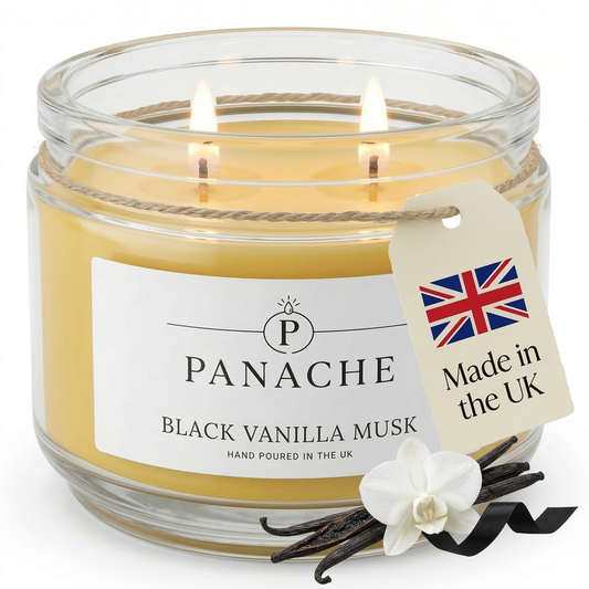 Black Vanilla Musk Double Wicked Scented Candle
