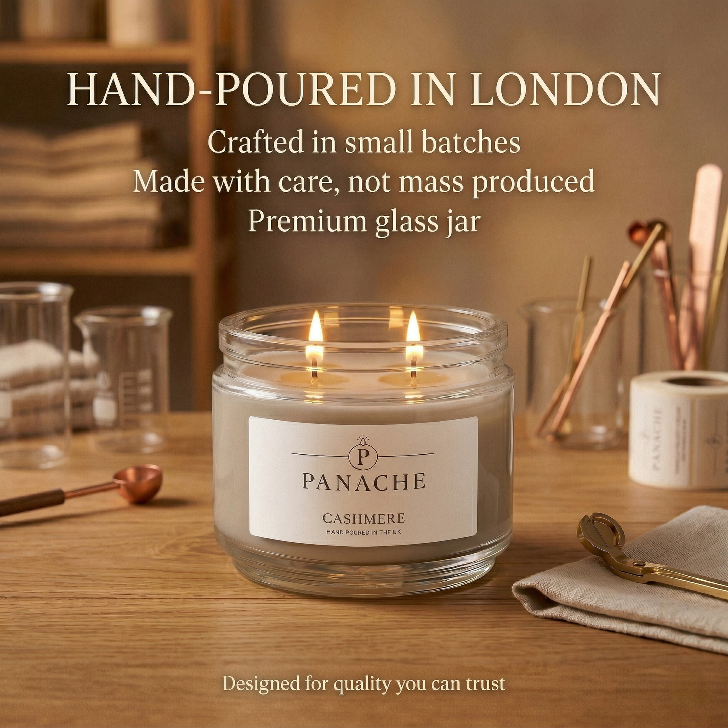 Cashmere Double Wicked Scented Candle