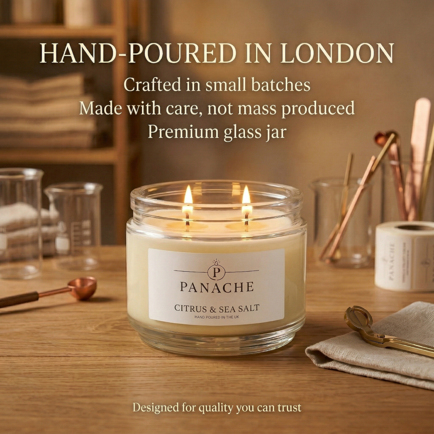 Citrus & Sea Salt Double Wicked Scented Candle