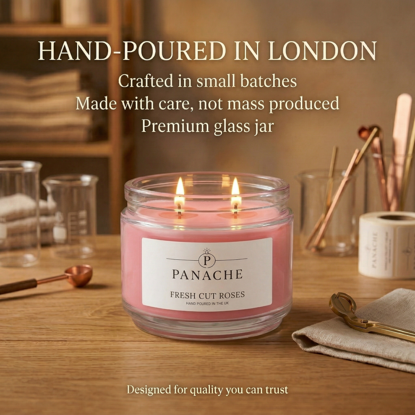 Fresh Cut Roses Double Wicked Scented Candle