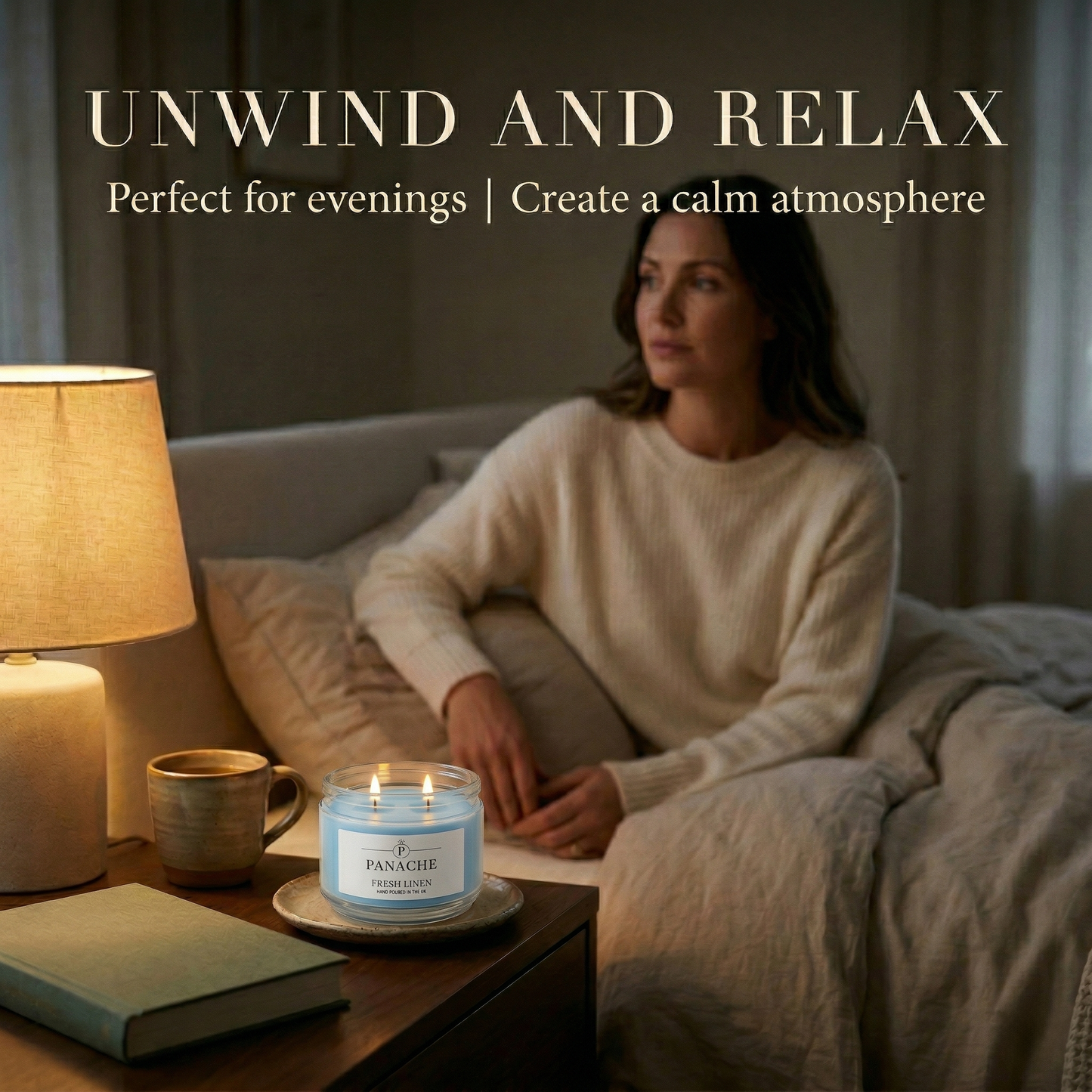 Fresh Linen Double Wicked Scented Candle