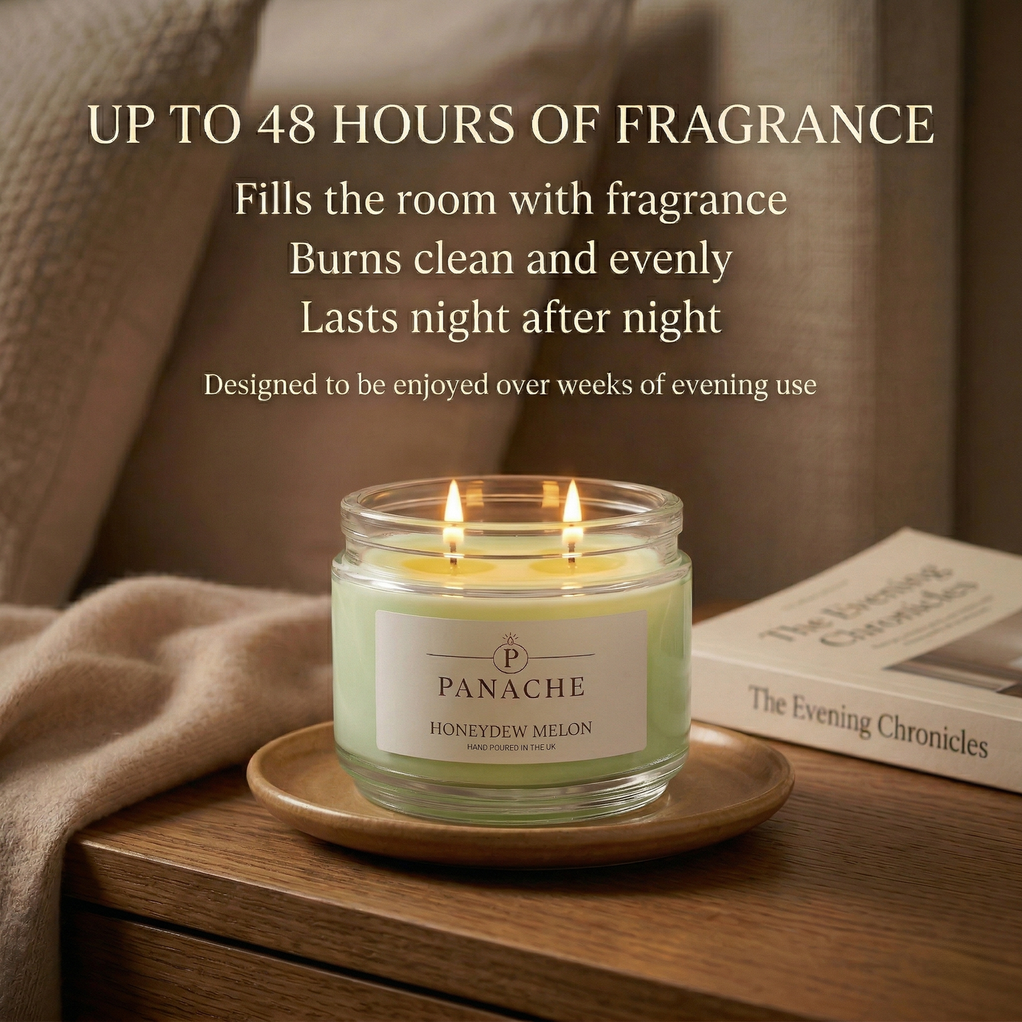 Honeydew Melon Double Wicked Scented Candle