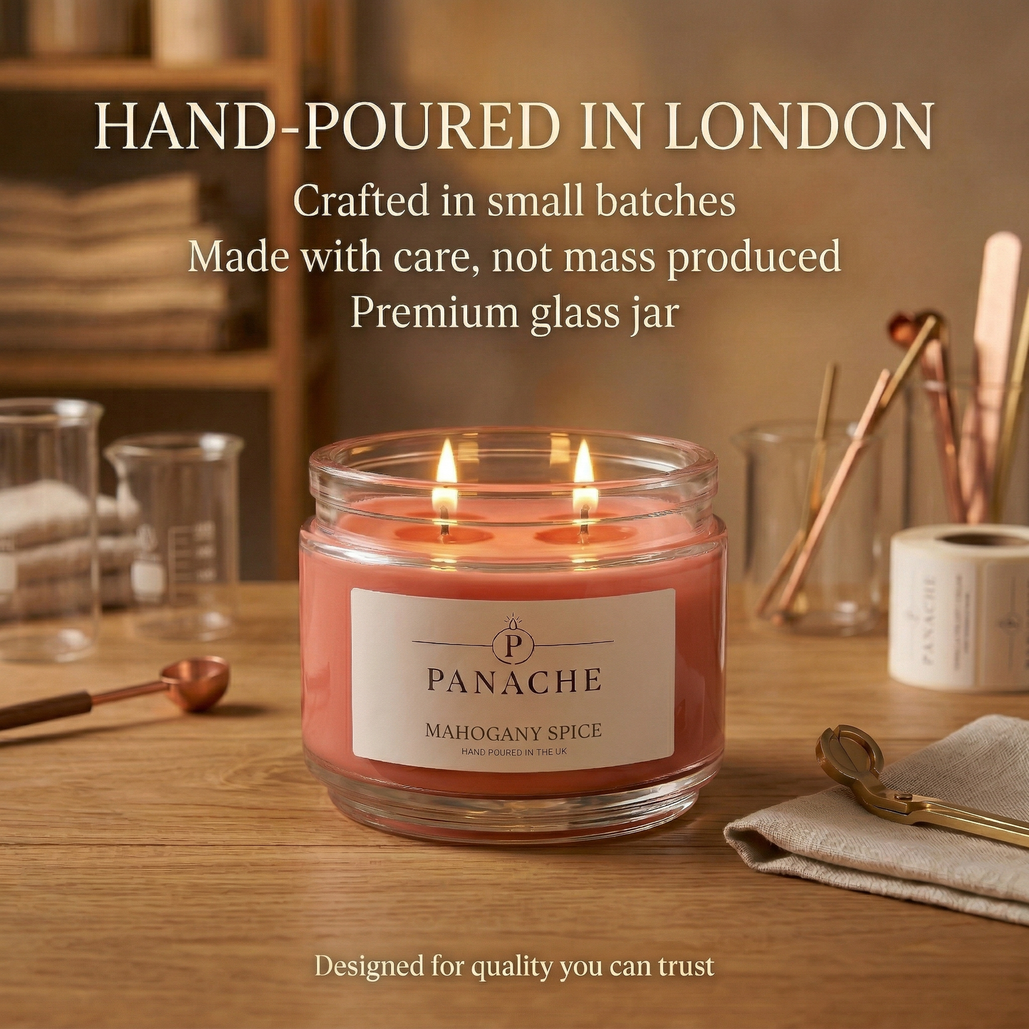 Mahogany Spice Double Wicked Scented Candle