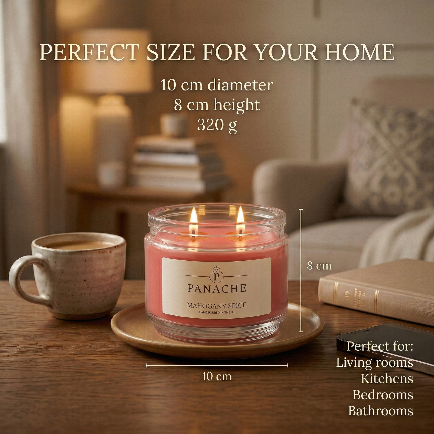 Mahogany Spice Double Wicked Scented Candle