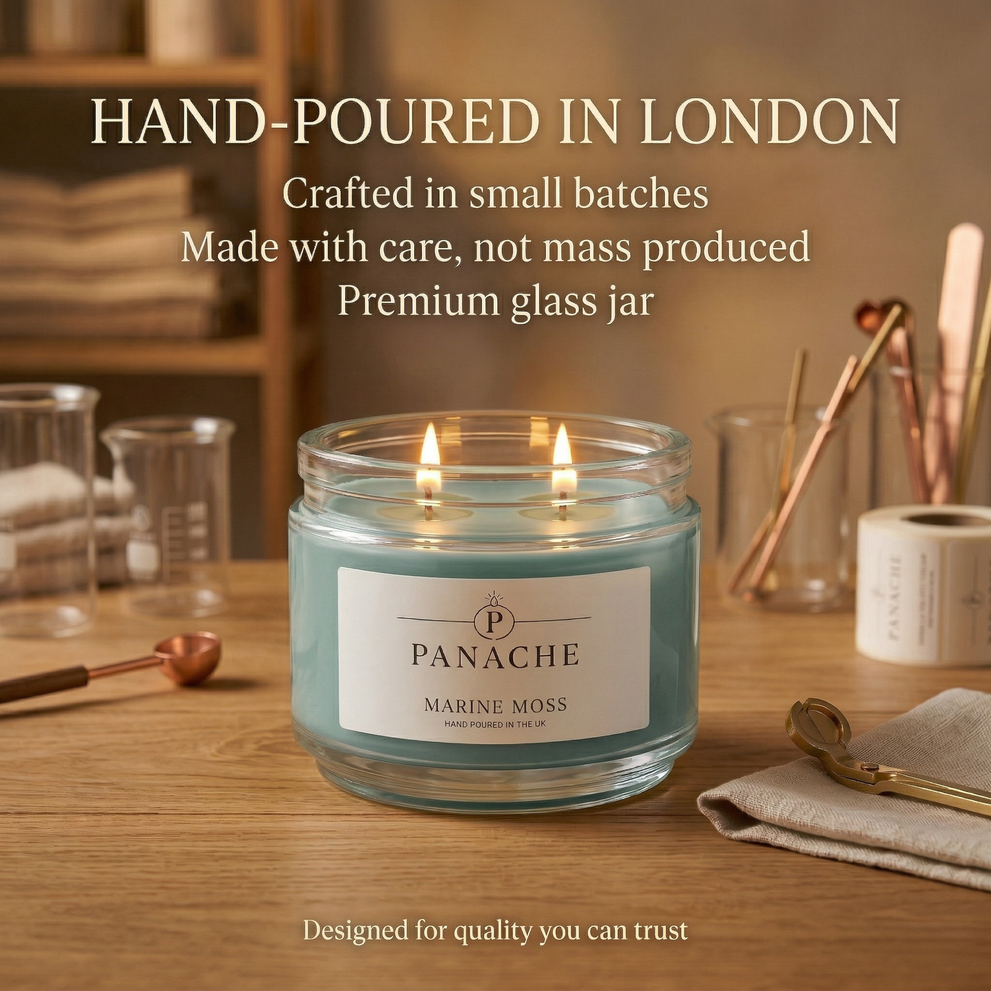 Marine Moss Double Wicked Scented Candle