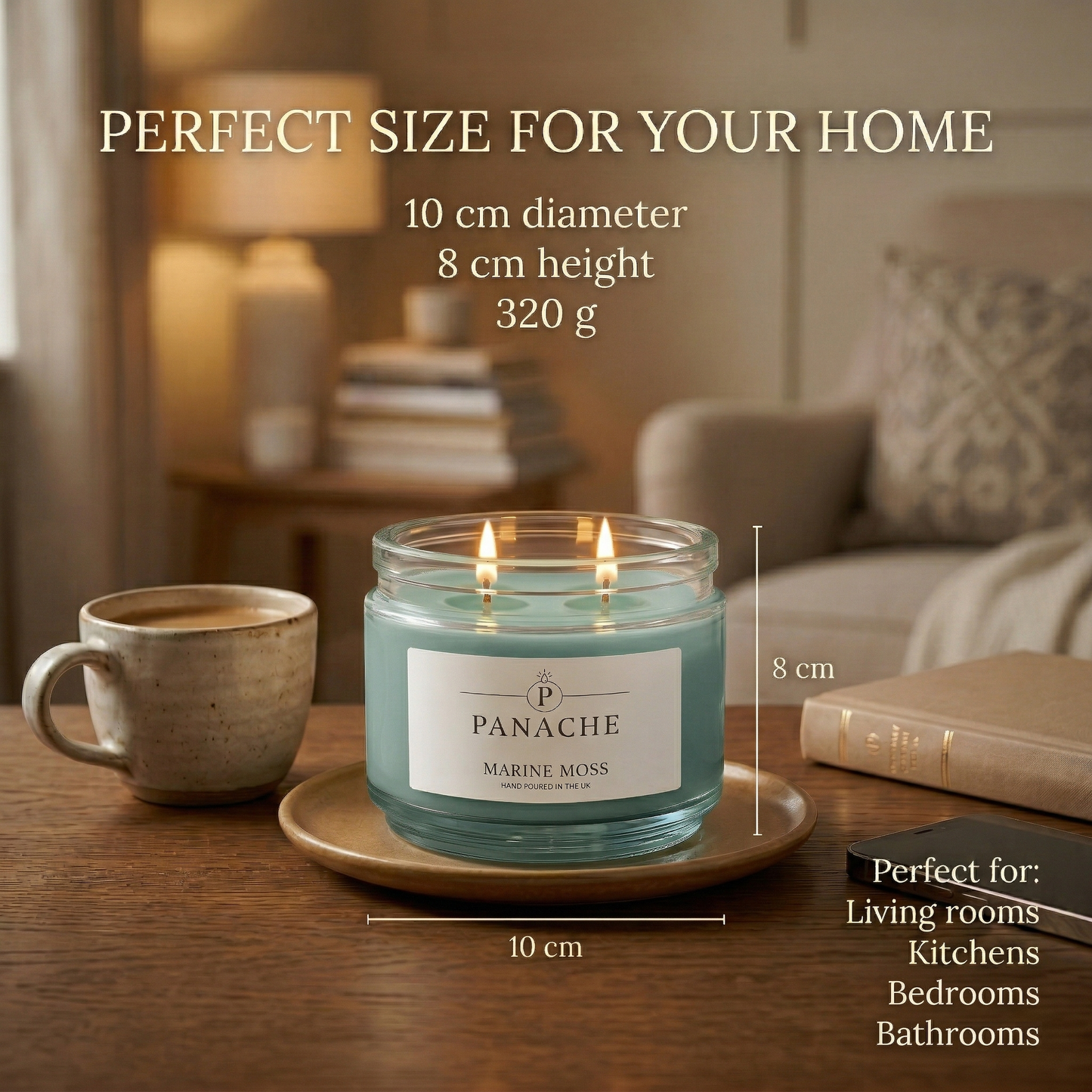Marine Moss Double Wicked Scented Candle