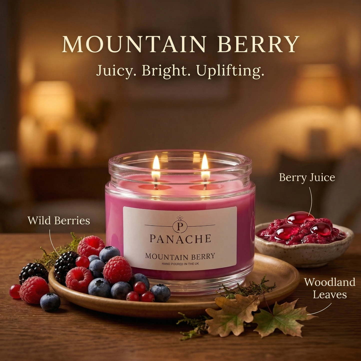 Mountain Berry Double Wicked Scented Candle