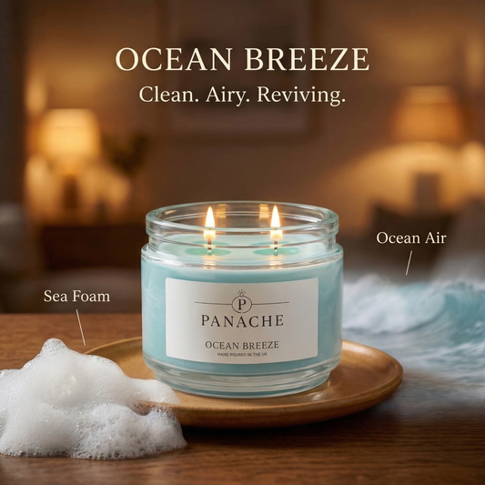 Ocean Breeze Double Wicked Scented Candle