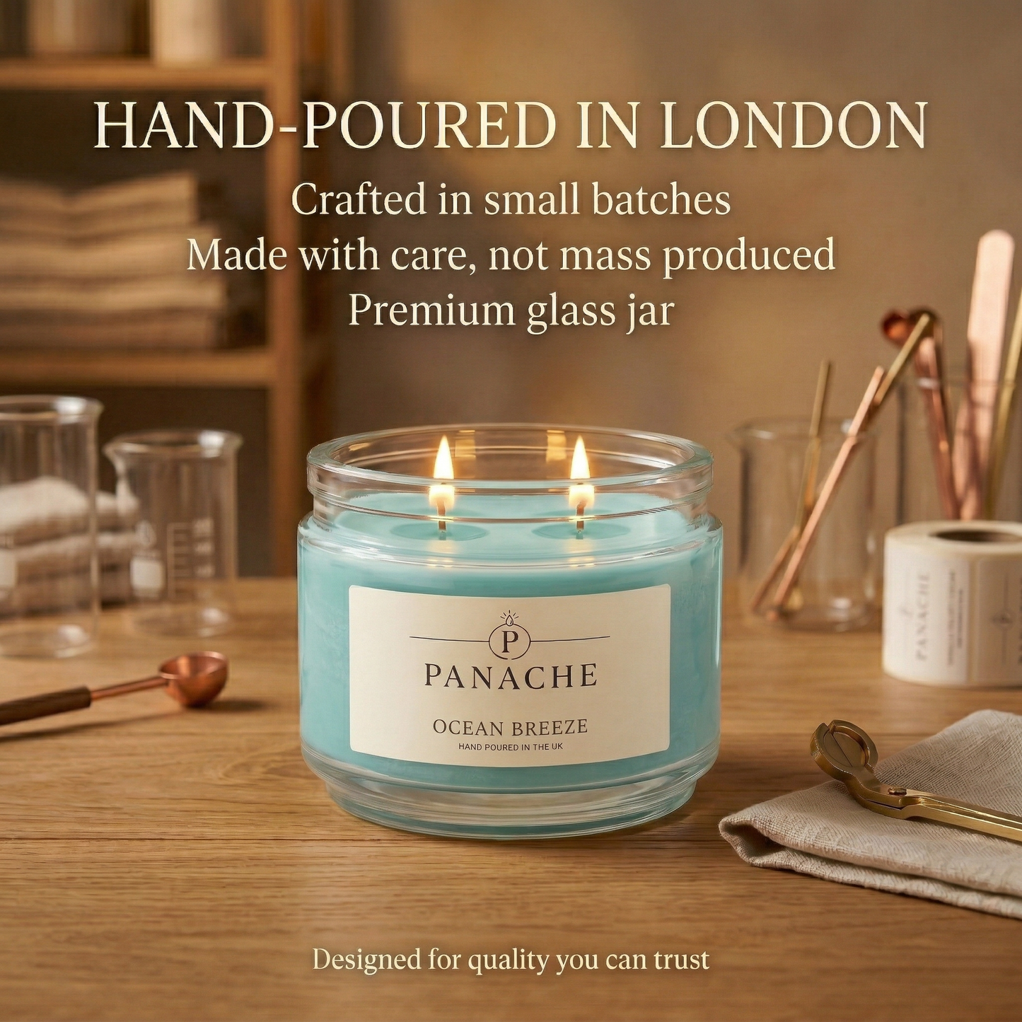 Ocean Breeze Double Wicked Scented Candle