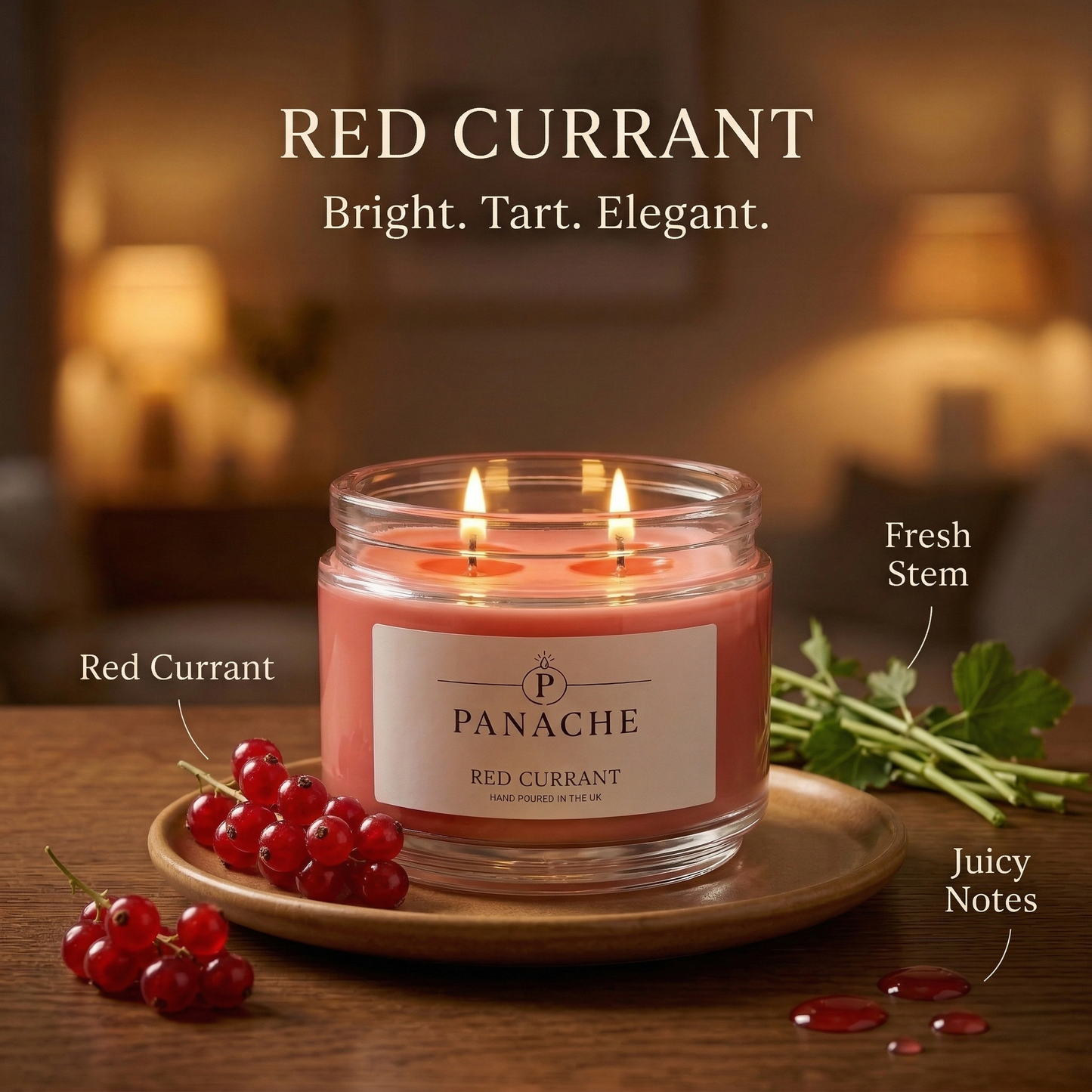 Red Currant Double Wicked Scented Candle