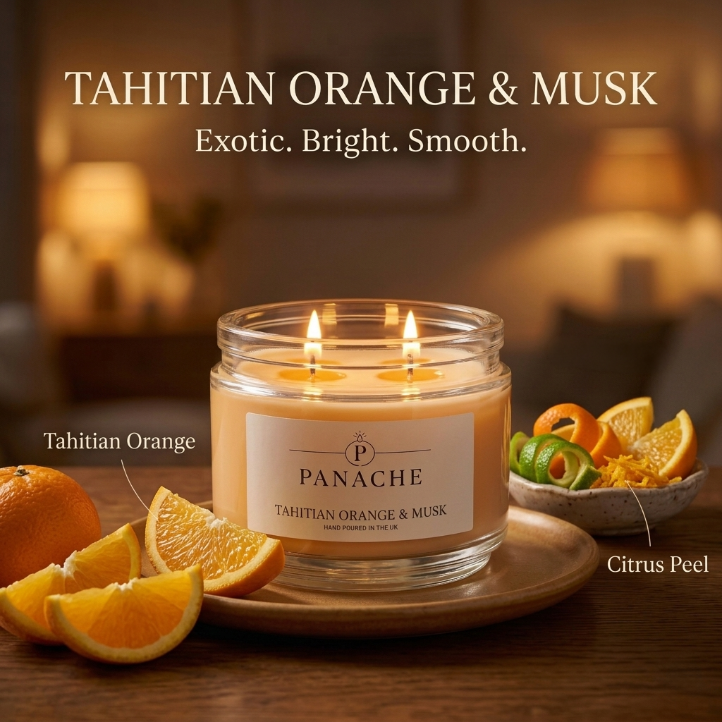 Tahitian Orange & Musk Double Wicked Scented Candle