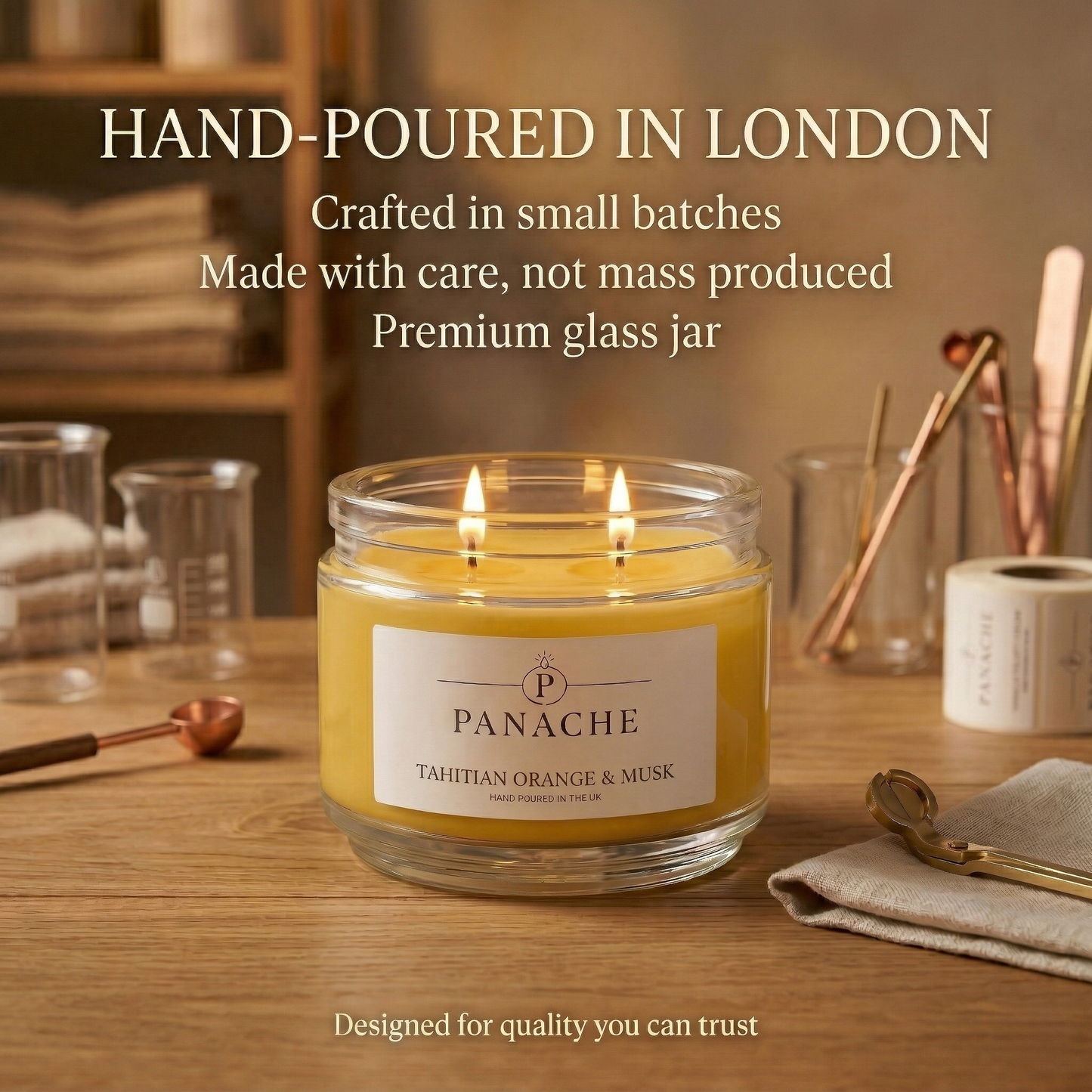 Tahitian Orange & Musk Double Wicked Scented Candle