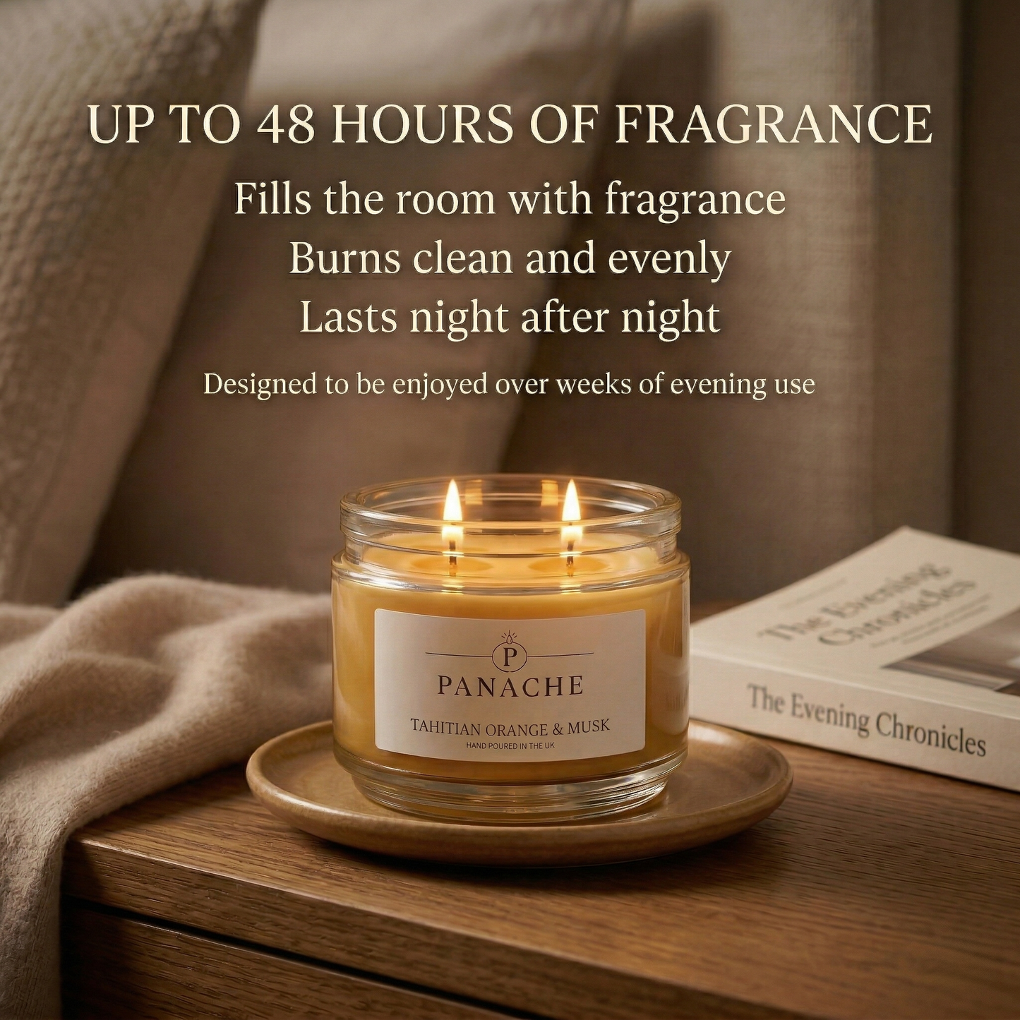 Tahitian Orange & Musk Double Wicked Scented Candle
