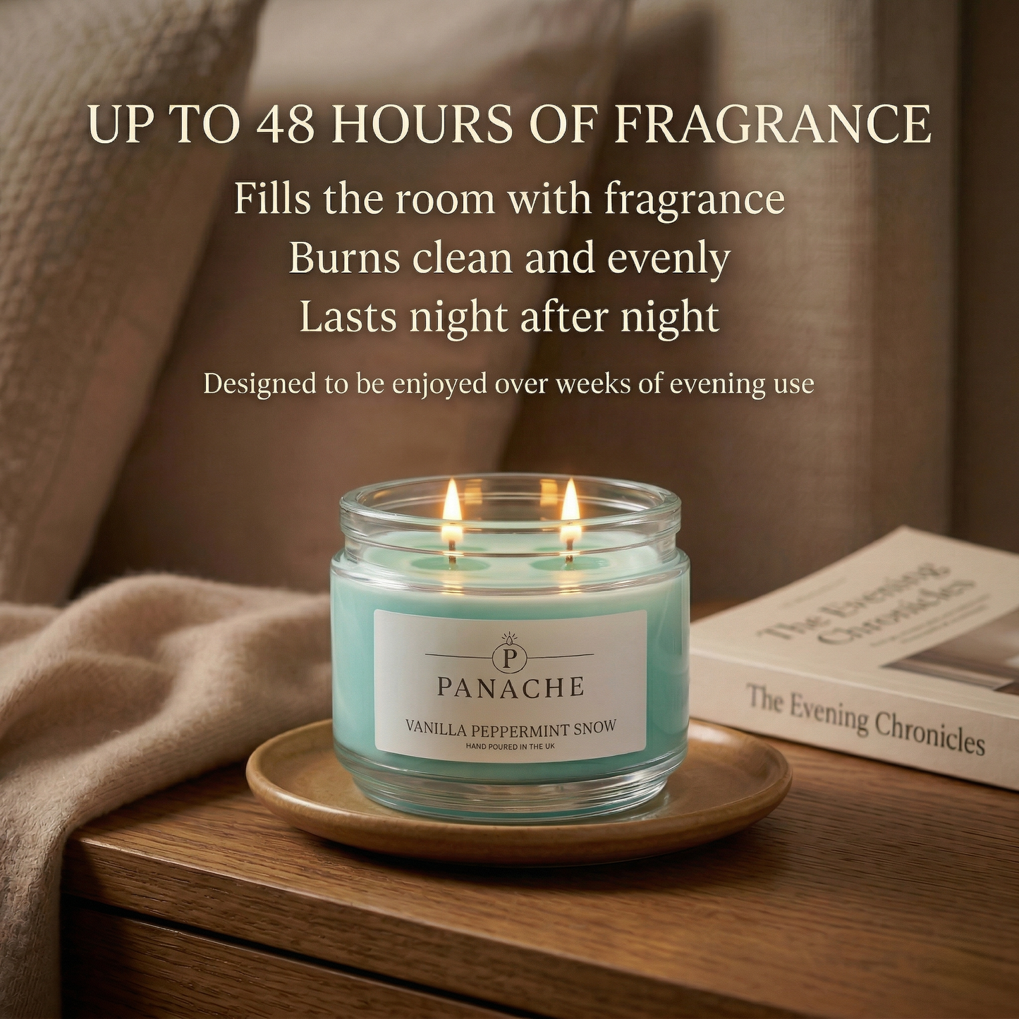 Vanilla Peppermint Snow Double Wicked Scented Candle