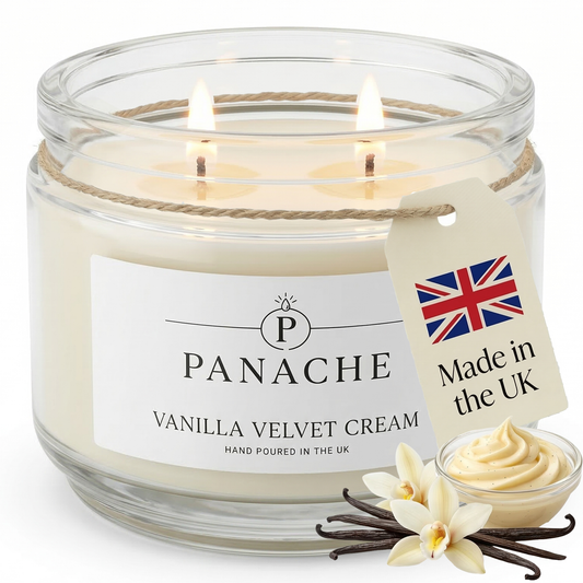 Vanilla Velvet Cream Double Wicked Scented Candle