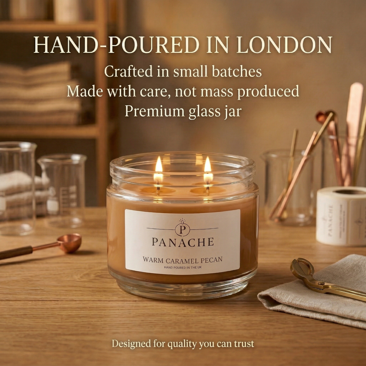 Warm Caramel Pecan Double Wicked Scented Candle