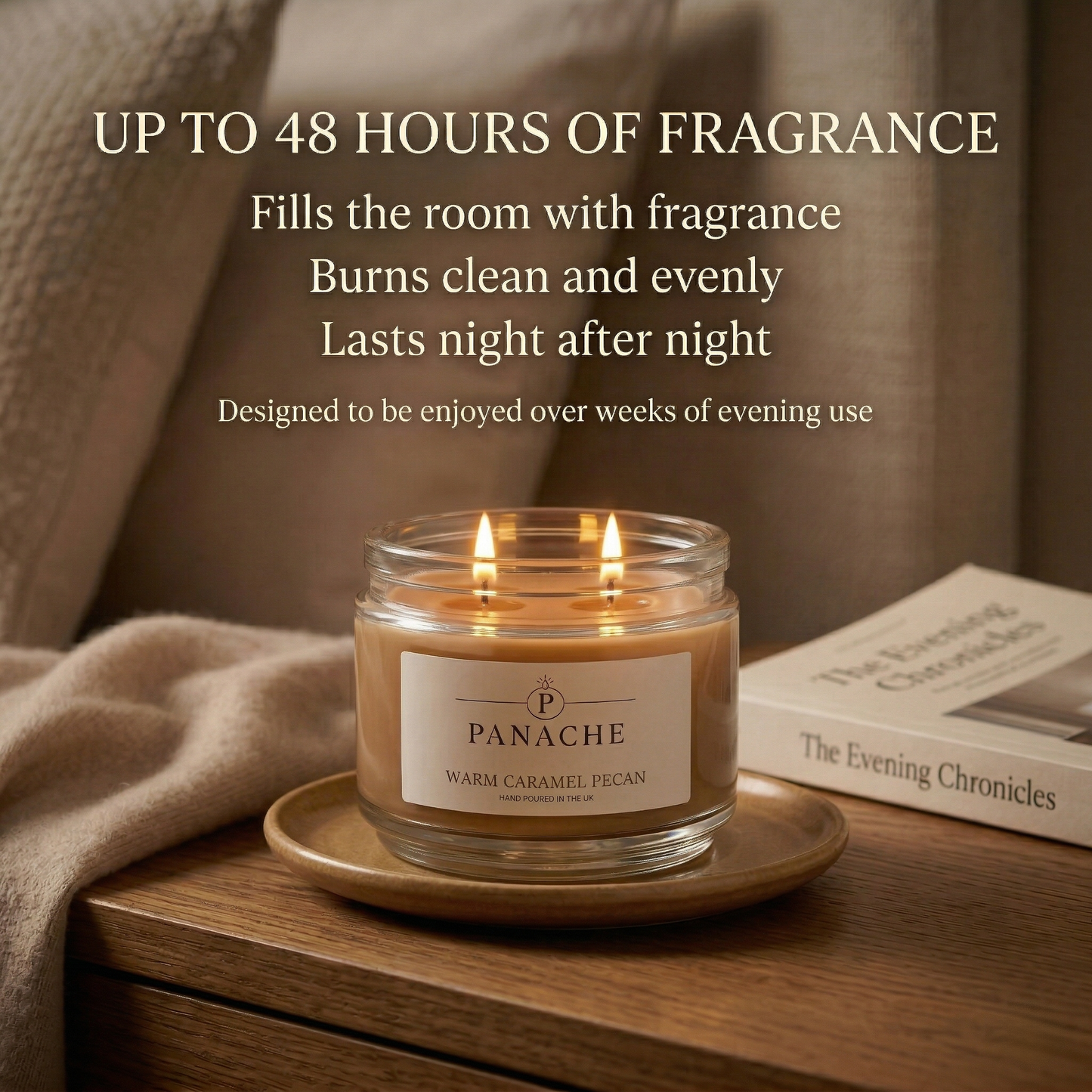 Warm Caramel Pecan Double Wicked Scented Candle